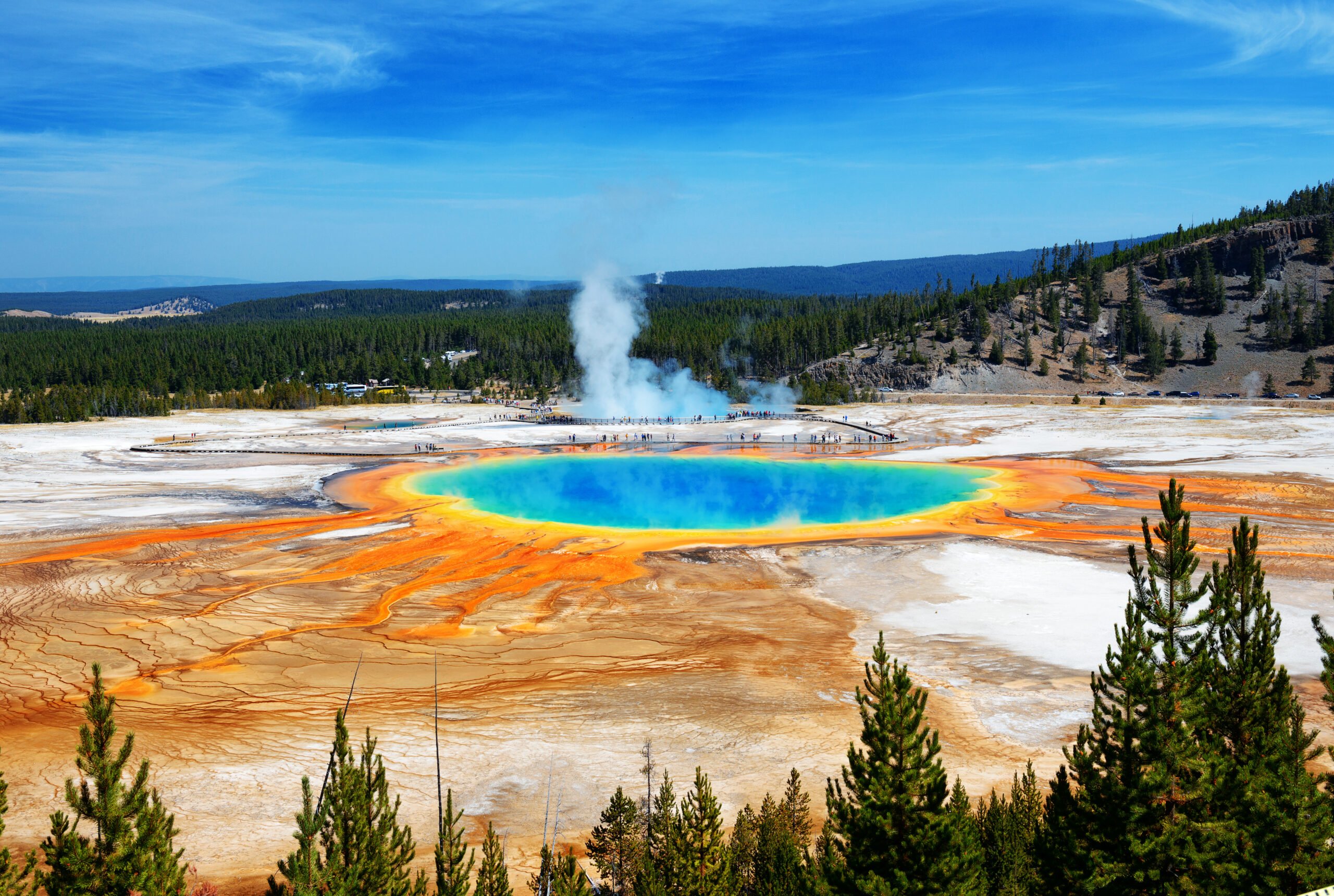 Famous,Trail,Of,Grand,Prismatic,Springs,In,Yellowstone,National,Park